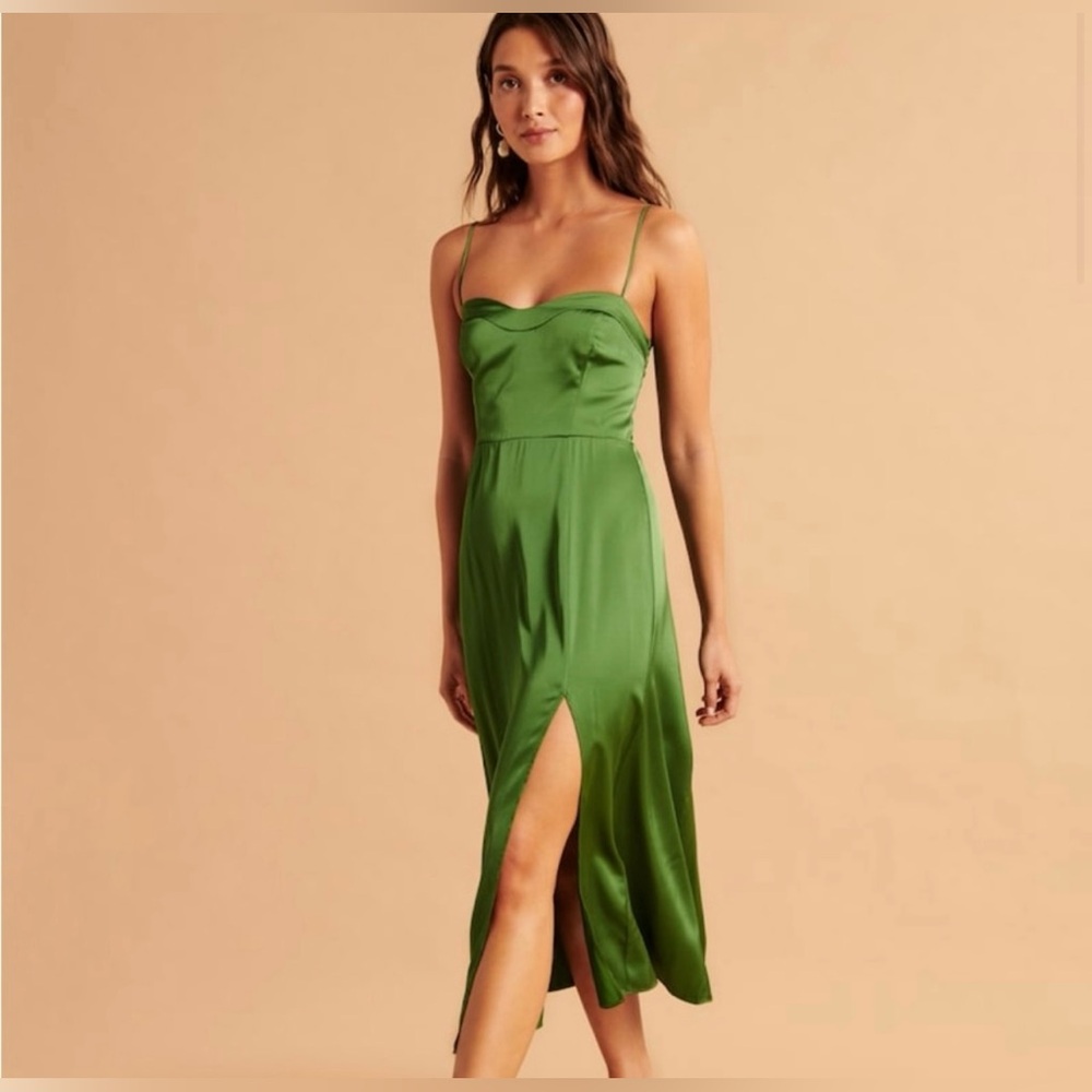 Satin midi dress